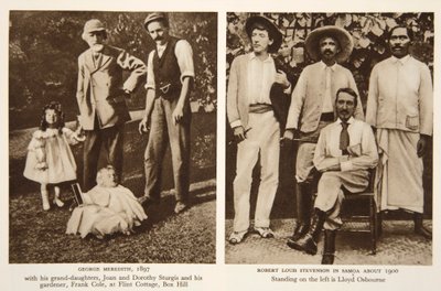 Portretten van George Meredith en Robert Louis Stevenson, foto